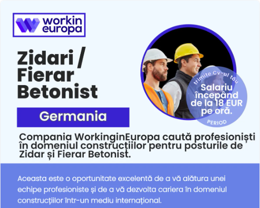 unde se angajeaza zidari fierari