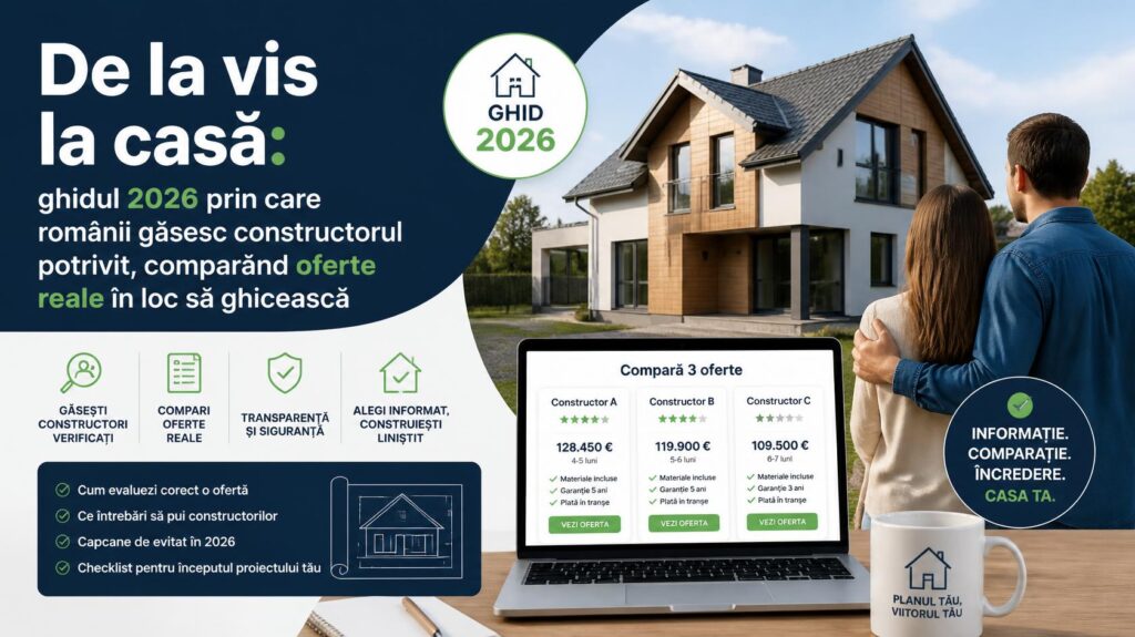 De la vis la casă: ghidul 2026 prin care românii găsesc constructorul potrivit, comparând oferte reale în loc să ghicească